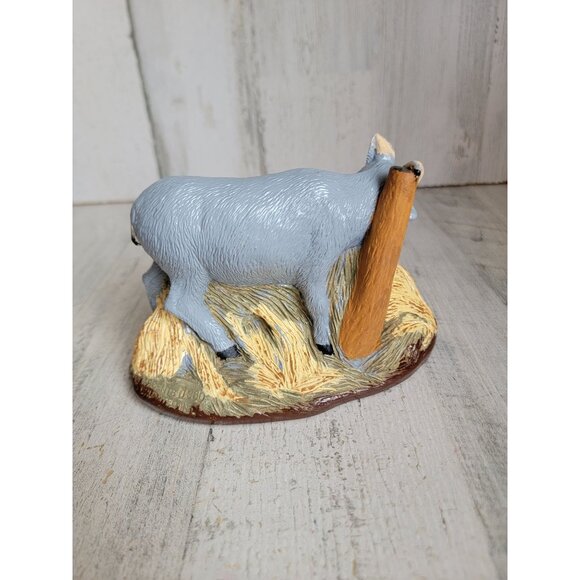 Vintage goat Nativity scene animal plaster xmas home decor - Picture 6 of 8